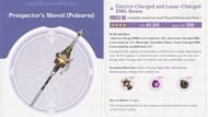 Prospector's Shovel stats and effects (Image via HoYoverse)